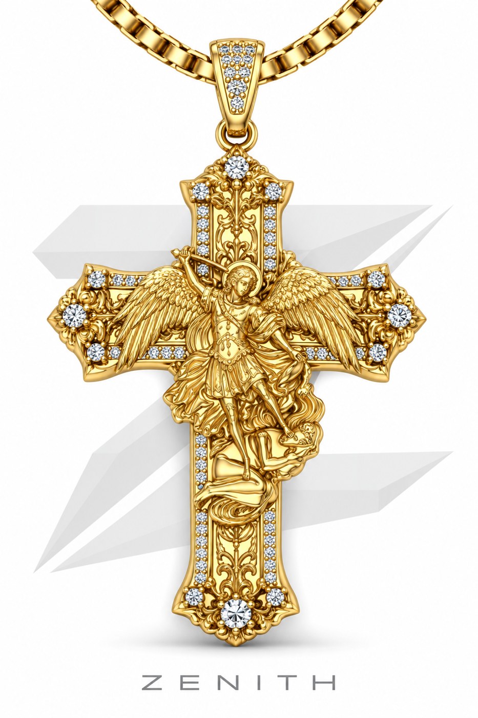 Crucifixo São Miguel Arcanjo, modelo 3D Zenith