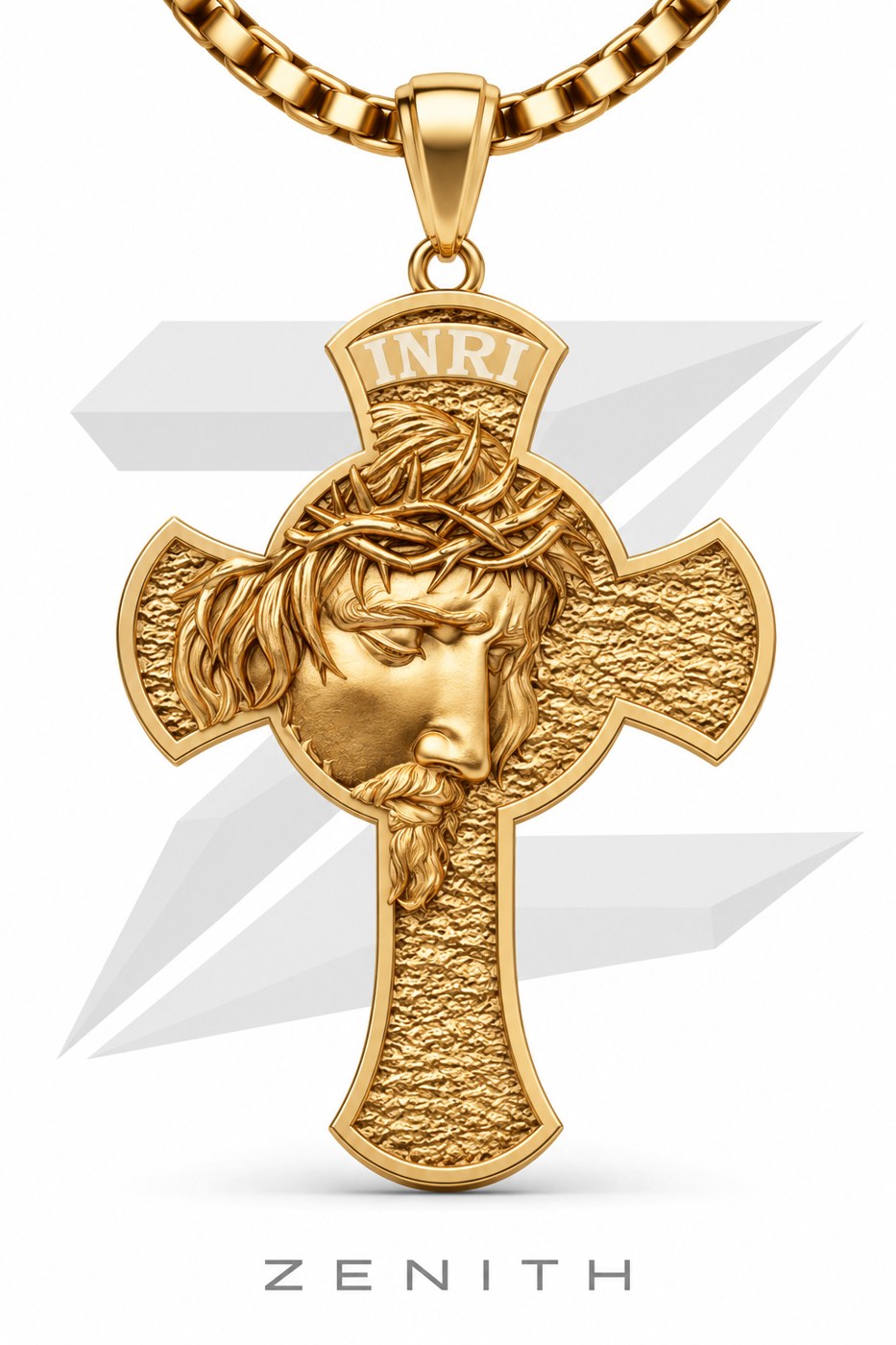 Cruz INRI com face de Cristo, modelo 3D Zenith