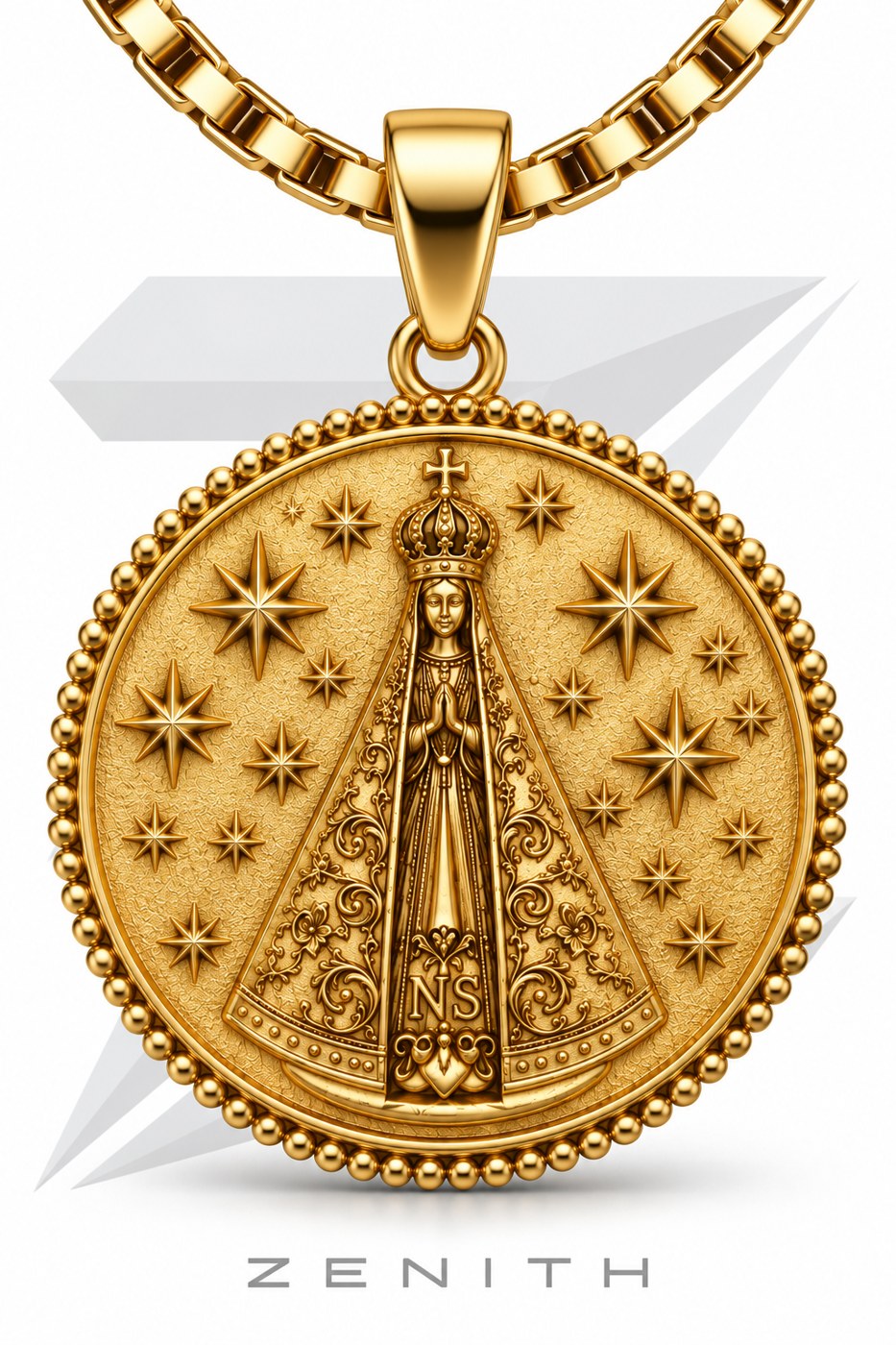 Medalha Nossa Senhora Aparecida, modelo 3D Zenith